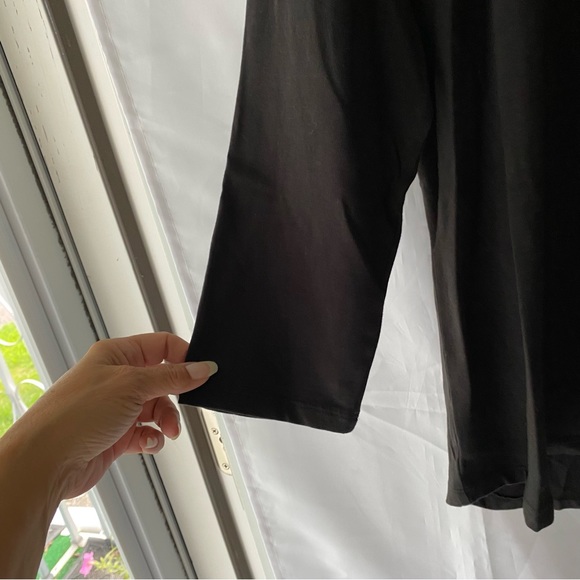 Michael Kors Top black gold stud logo and back zipper. SZ XL.  NWOT. Very soft - Picture 8 of 13